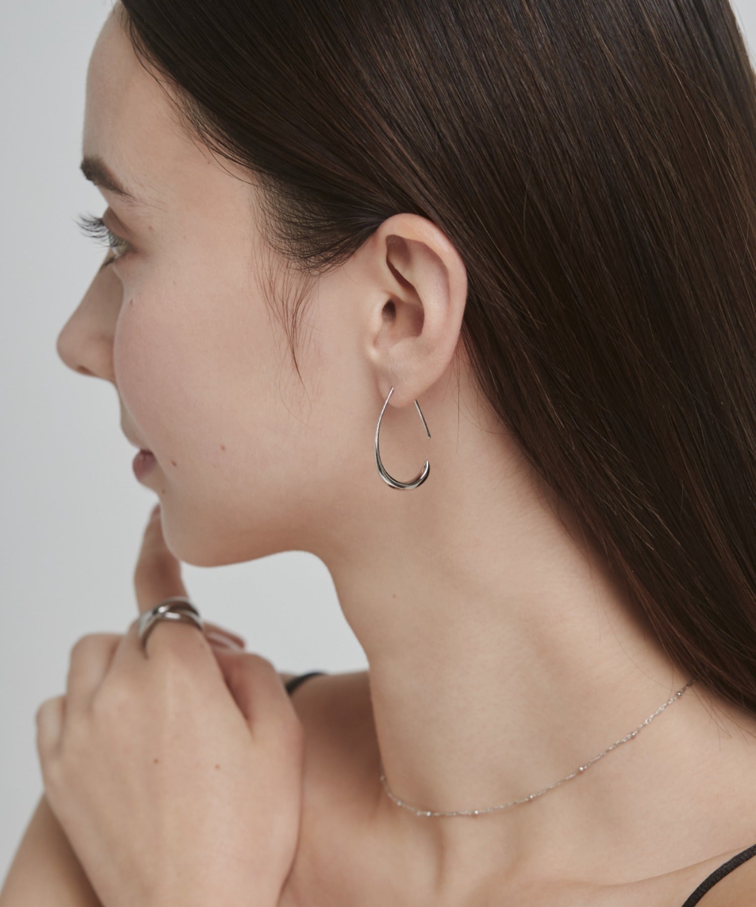 ciite' シーテ ピアス（両耳用） 【 金属アレルギー対応 】 シズクフープピアス サージカルステンレス