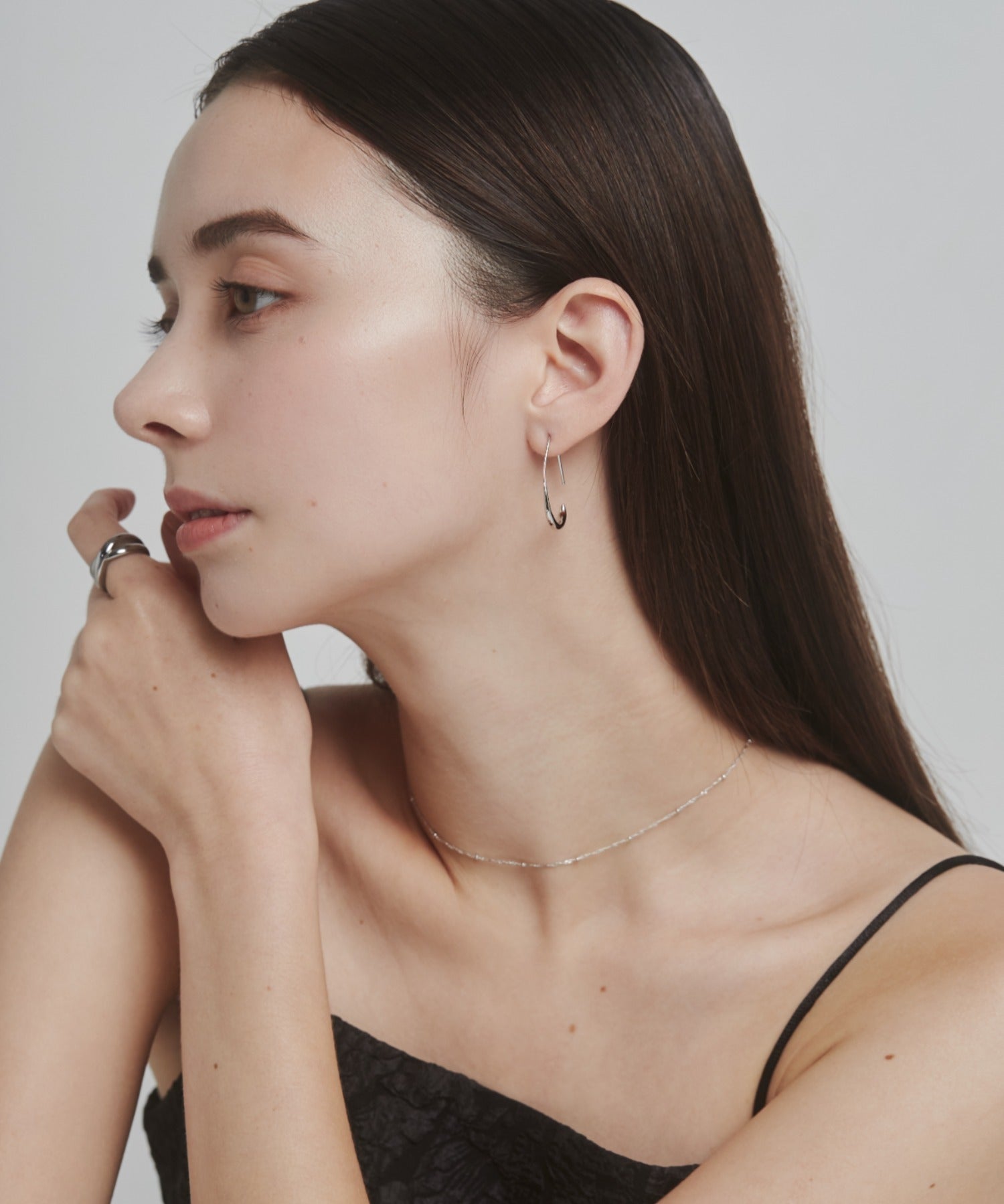 ciite' シーテ ピアス（両耳用） 【 金属アレルギー対応 】 シズクフープピアス サージカルステンレス