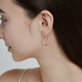 ciite' シーテ ピアス（両耳用） 【 金属アレルギー対応 】 シズクフープピアス サージカルステンレス