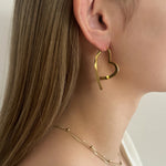 ciite' シーテ ピアス（両耳用） 【 金属アレルギー対応 】 スリングハート リンクピアス サージカルステンレス