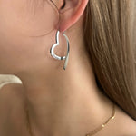 ciite' シーテ ピアス（両耳用） 【 金属アレルギー対応 】 スリングハート リンクピアス サージカルステンレス