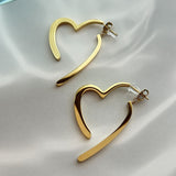 ciite' シーテ ピアス（両耳用） 【 金属アレルギー対応 】 スリングハート リンクピアス サージカルステンレス