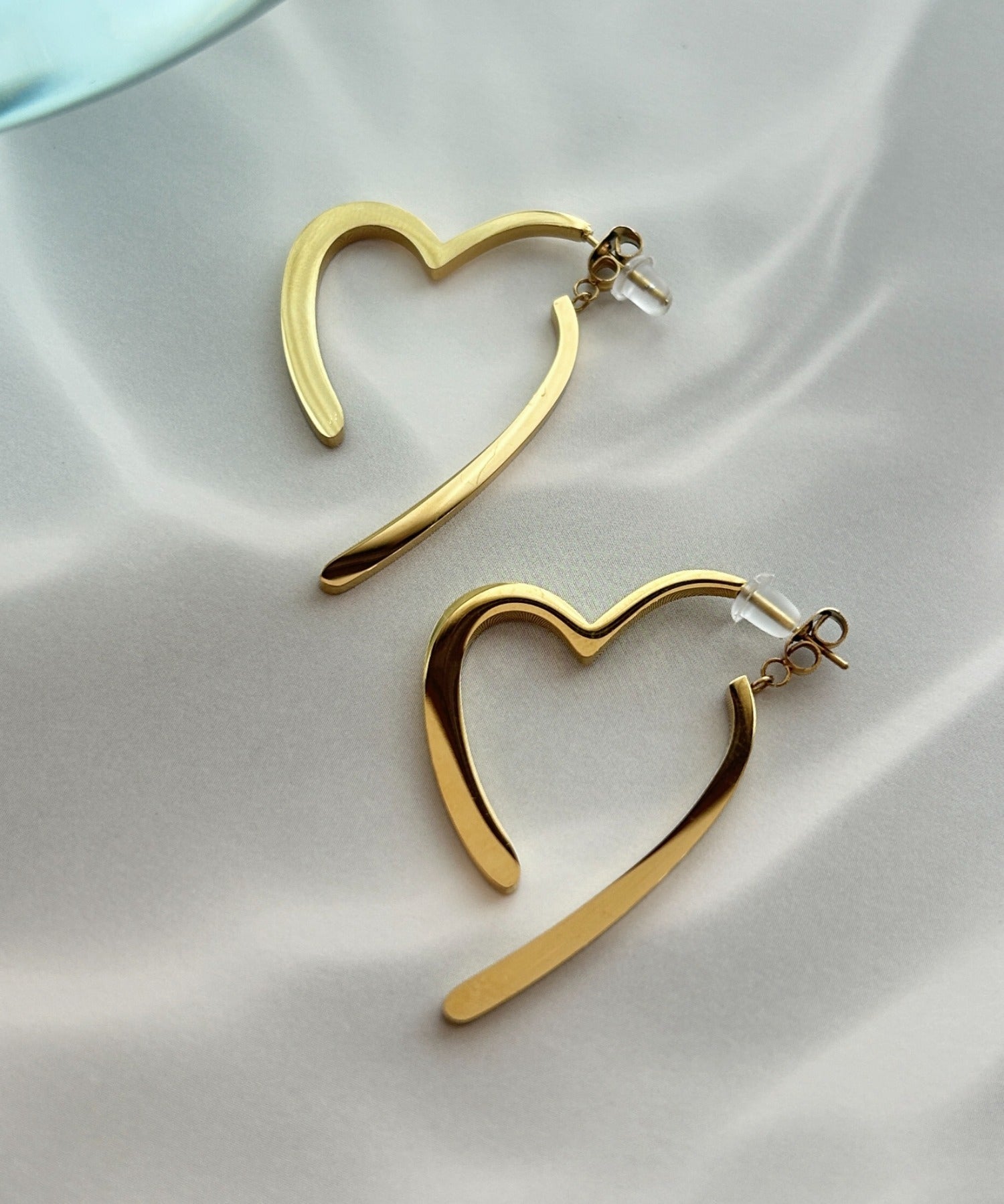 ciite' シーテ ピアス（両耳用） 【 金属アレルギー対応 】 スリングハート リンクピアス サージカルステンレス