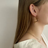 ciite' シーテ ピアス（両耳用） 【 金属アレルギー対応 】 スリングハート リンクピアス サージカルステンレス