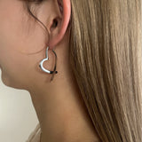 ciite' シーテ ピアス（両耳用） 【 金属アレルギー対応 】 スリングハート リンクピアス サージカルステンレス