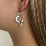 ciite' シーテ ピアス（両耳用） 【 金属アレルギー対応 】 スリングハート リンクピアス サージカルステンレス