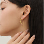 ciite' シーテ ピアス（両耳用） 【 金属アレルギー対応 】 スリングハート リンクピアス サージカルステンレス