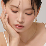 ciite' シーテ ピアス（両耳用） 【 金属アレルギー対応 】 スリングハート リンクピアス サージカルステンレス