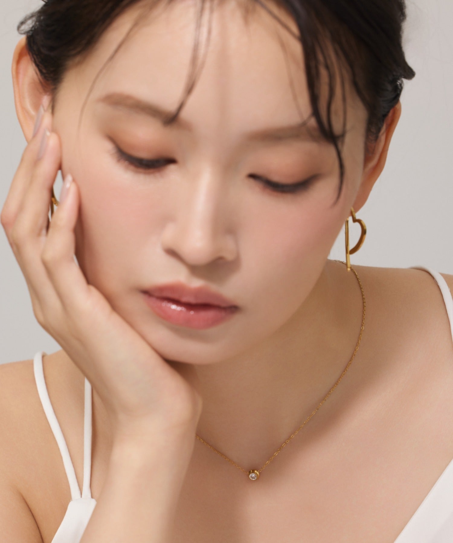 ciite' シーテ ピアス（両耳用） 【 金属アレルギー対応 】 スリングハート リンクピアス サージカルステンレス