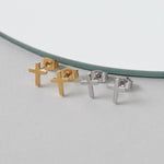 ciite' シーテ ピアス（両耳用） 【 金属アレルギー対応 】 シンプルクロスピアス サージカルステンレス 316L (両耳用)