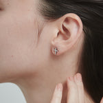 ciite' シーテ ピアス（両耳用） 【 金属アレルギー対応 】 シンプルクロスピアス サージカルステンレス 316L (両耳用)