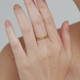 ciite' シーテ リング 【 金属アレルギー対応 】一粒ビジューリング サージカルステンレス ゴールド