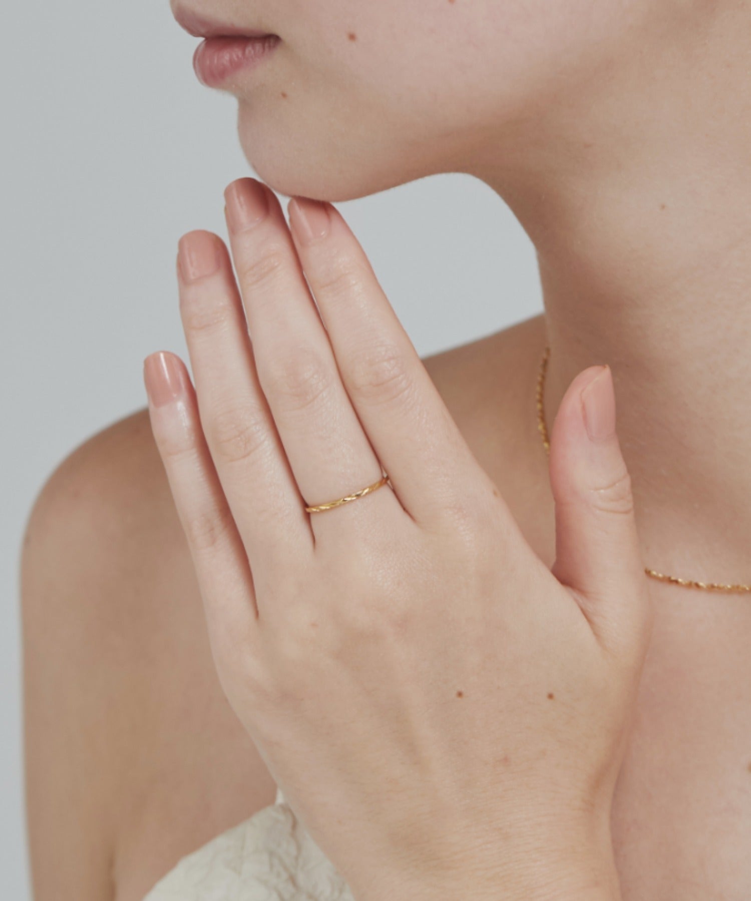 ciite' シーテ リング 【 金属アレルギー対応 】クロスデザインリング サージカルステンレス ゴールド