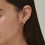 ciite' シーテ ピアス（両耳用） ラインビジューピアス / イヤーカフ風 (両耳用)
