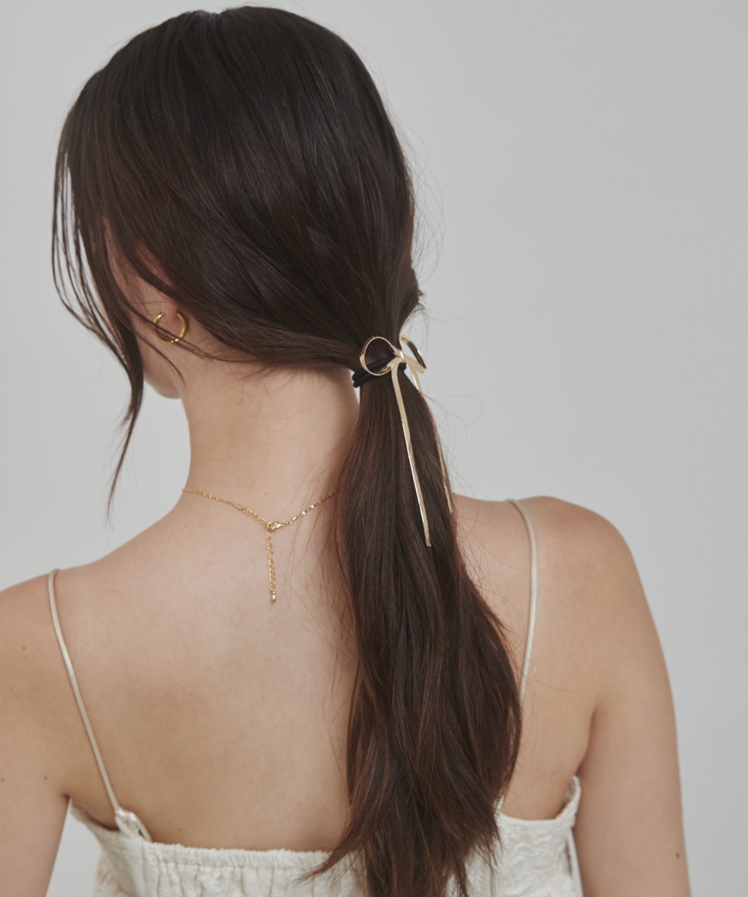 ciite' シーテ ヘアアクセサリー メタルリボンポニー