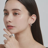 ciite' シーテ ピアス（両耳用） 【 金属アレルギー対応 】 ダブルライン ツイストフープピアス サージカルステンレス (両耳用)