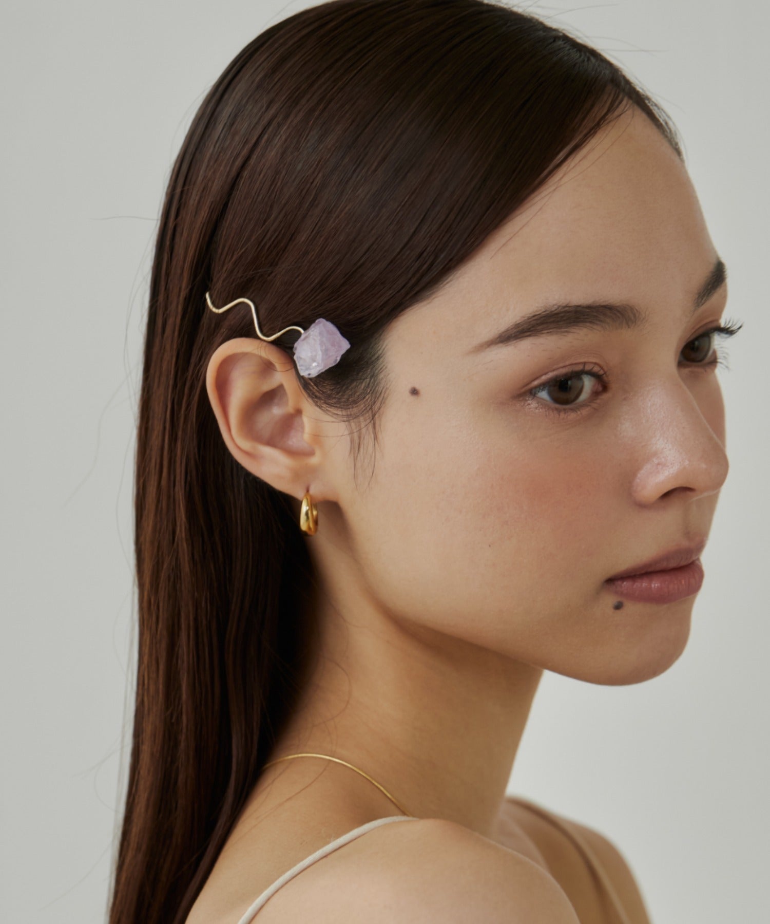 ciite' シーテ ヘアアクセサリー ワンポイントストーンヘアピン