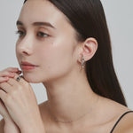 ciite' シーテ ピアス（両耳用） 立体デザインピアス イヤーカフ風 (両耳用)
