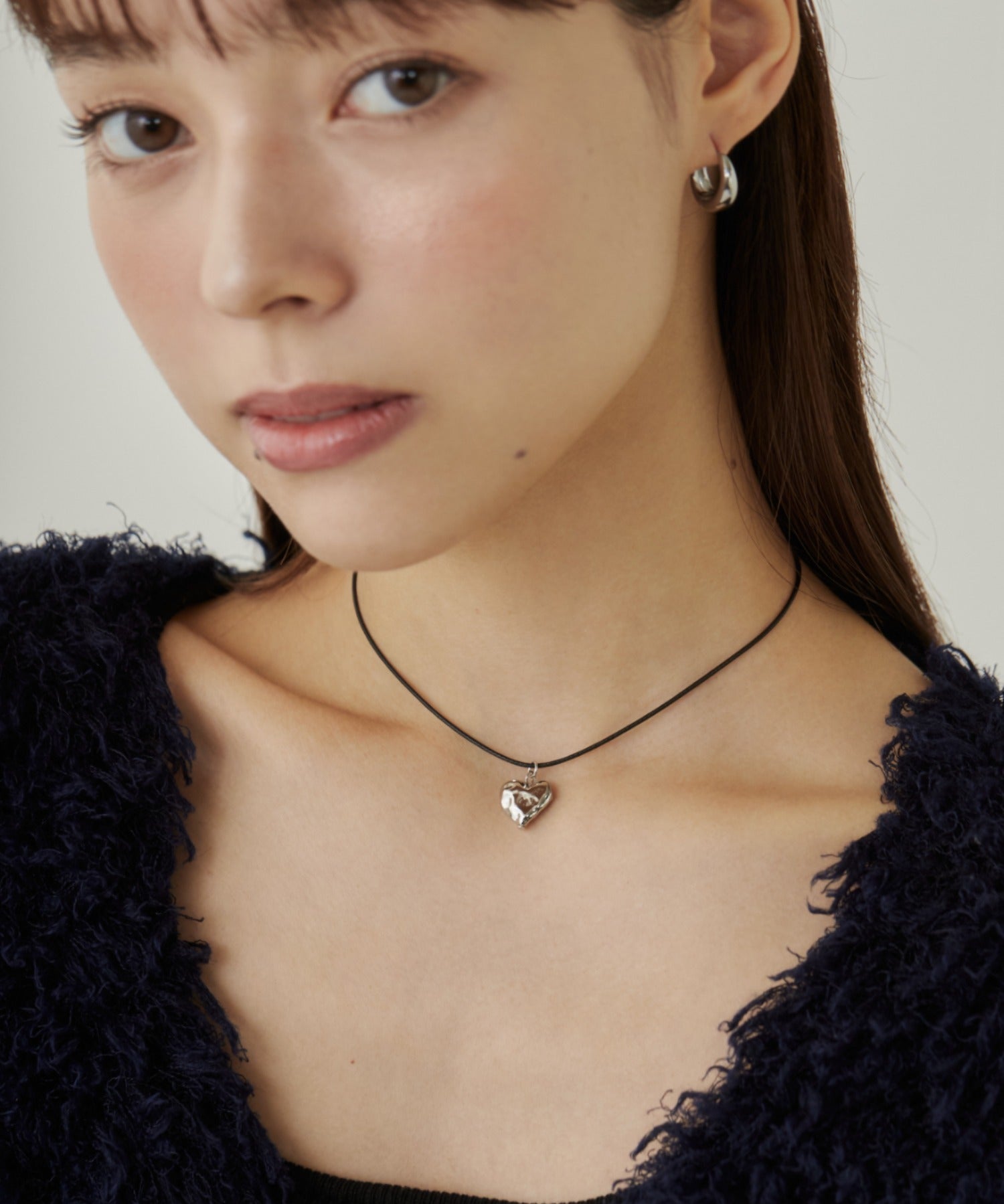 ciite' シーテ ネックレス メタルハートトップ コードチョーカー / ネックレス