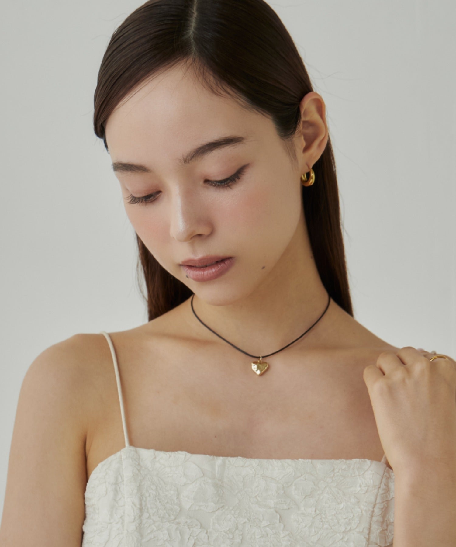 ciite' シーテ ネックレス メタルハートトップ コードチョーカー / ネックレス