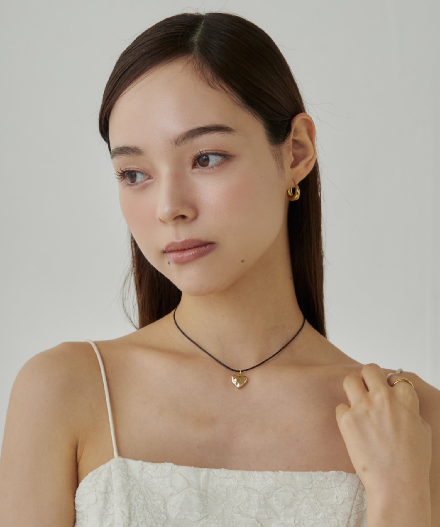 ciite' シーテ ネックレス メタルハートトップ コードチョーカー / ネックレス