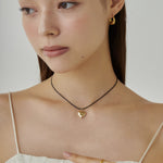 ciite' シーテ ネックレス メタルハートトップ コードチョーカー / ネックレス