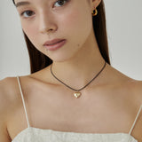 ciite' シーテ ネックレス メタルハートトップ コードチョーカー / ネックレス