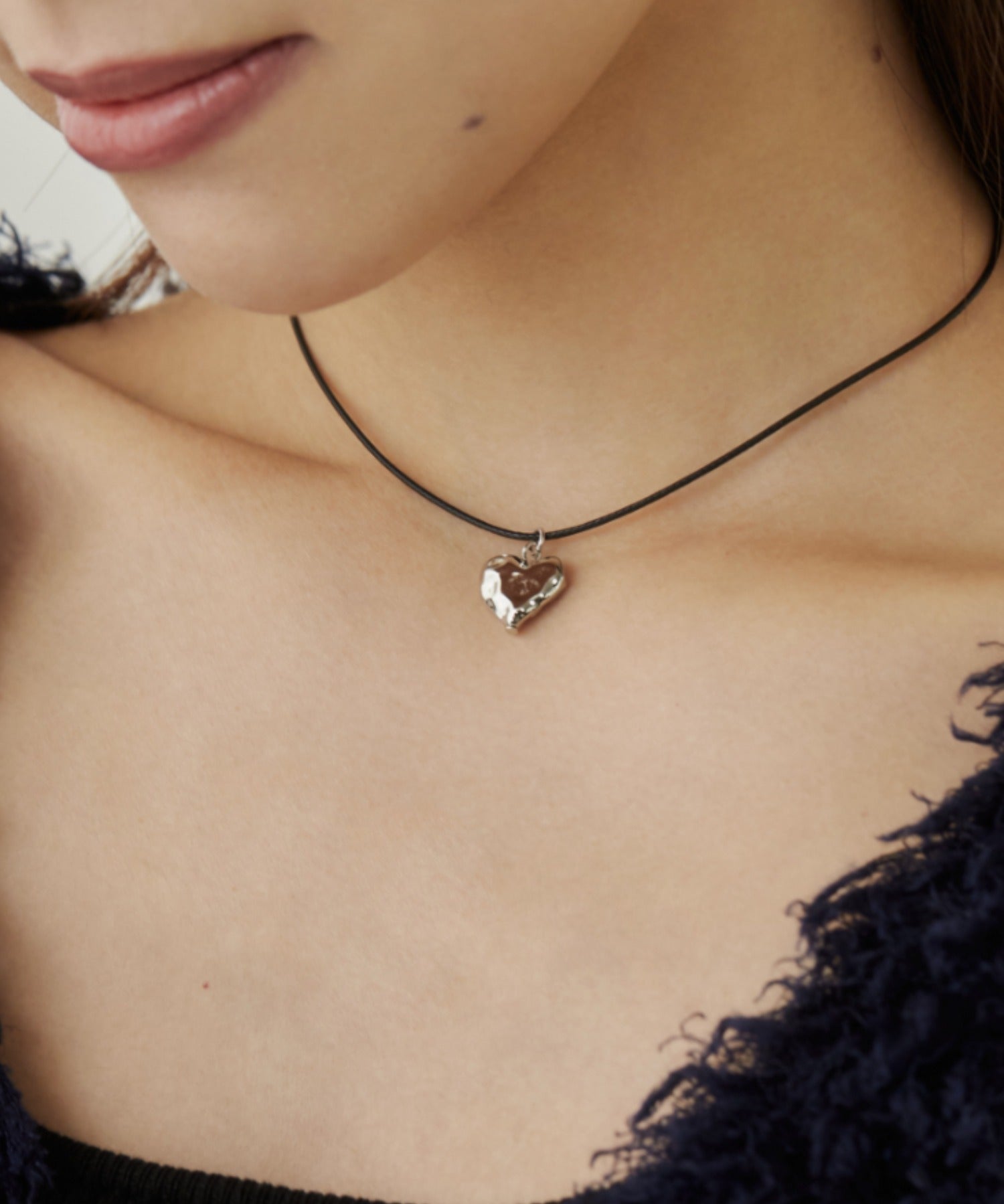 ciite' シーテ ネックレス メタルハートトップ コードチョーカー / ネックレス