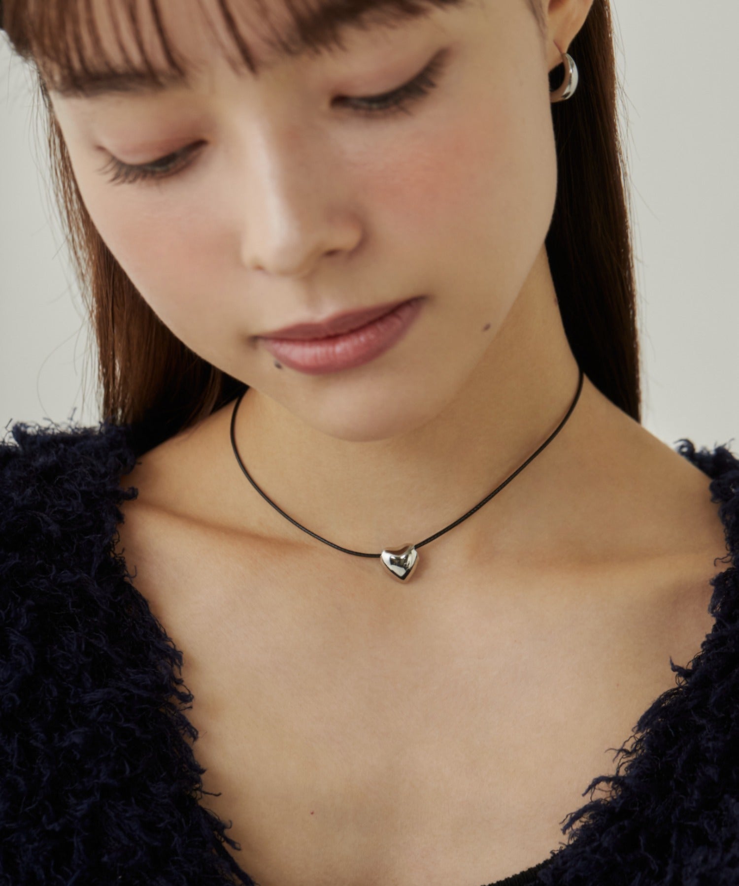 ciite' シーテ ネックレス メタルハートトップ コードチョーカー / ネックレス