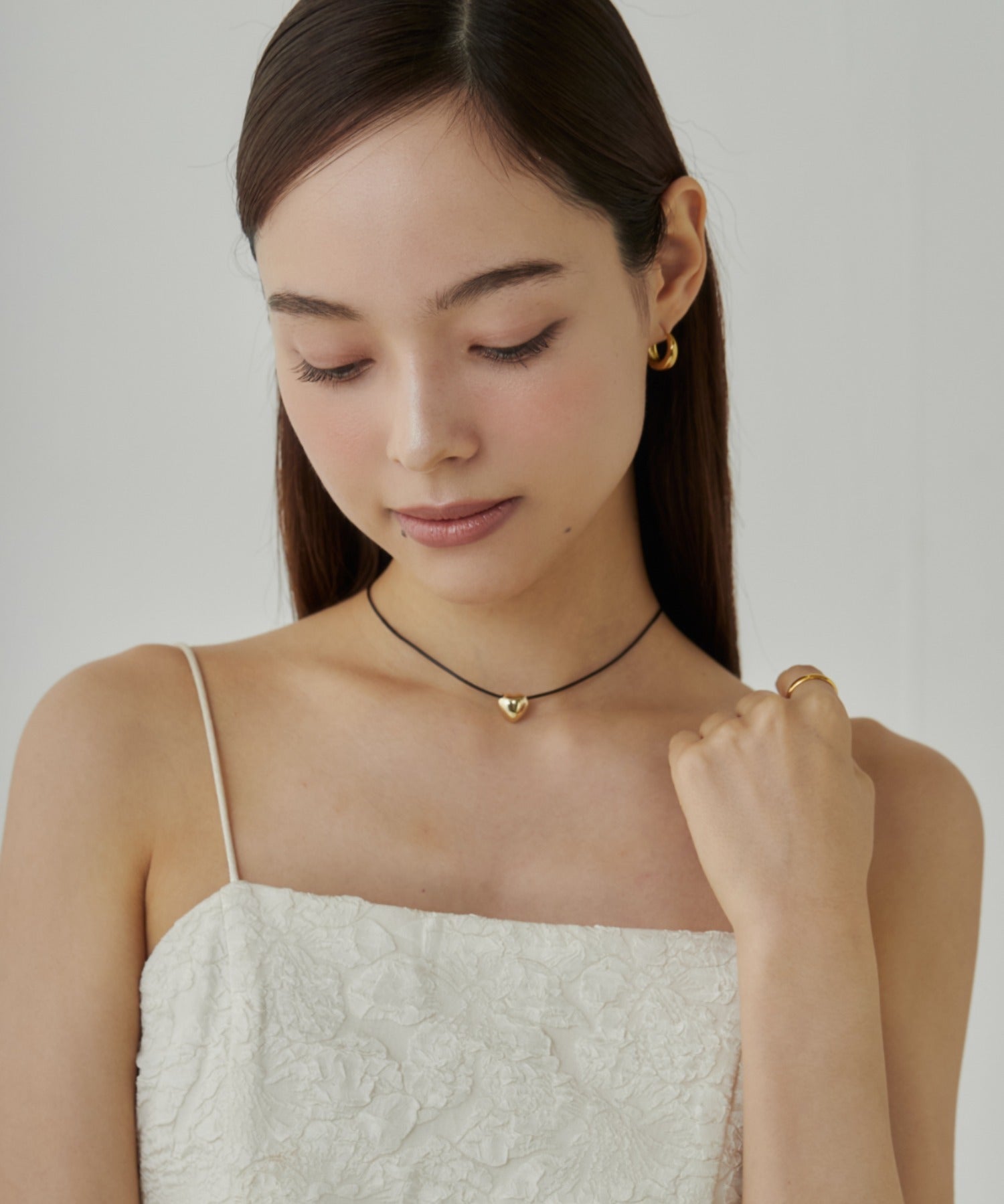 ciite' シーテ ネックレス メタルハートトップ コードチョーカー / ネックレス