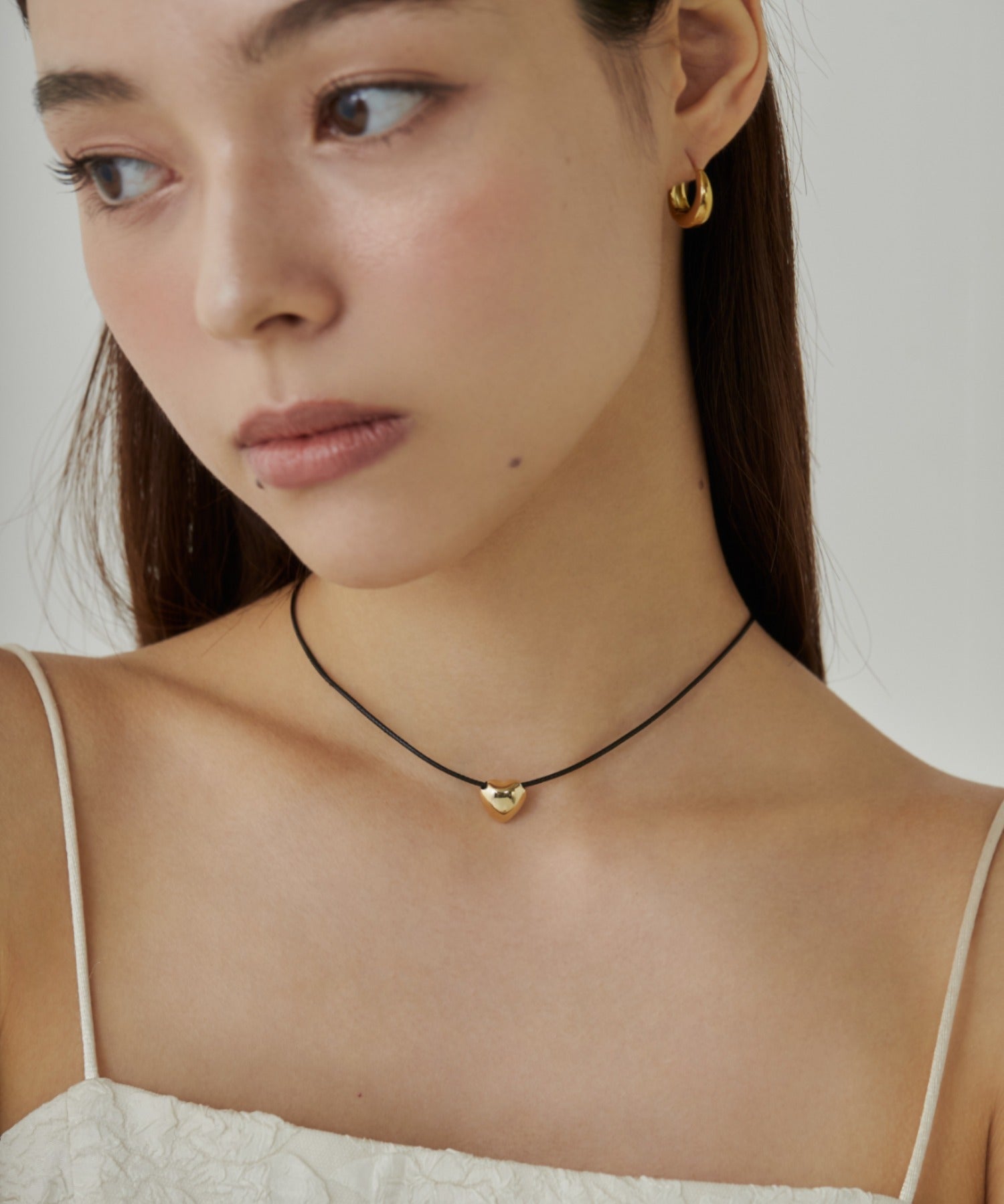 ciite' シーテ ネックレス メタルハートトップ コードチョーカー / ネックレス