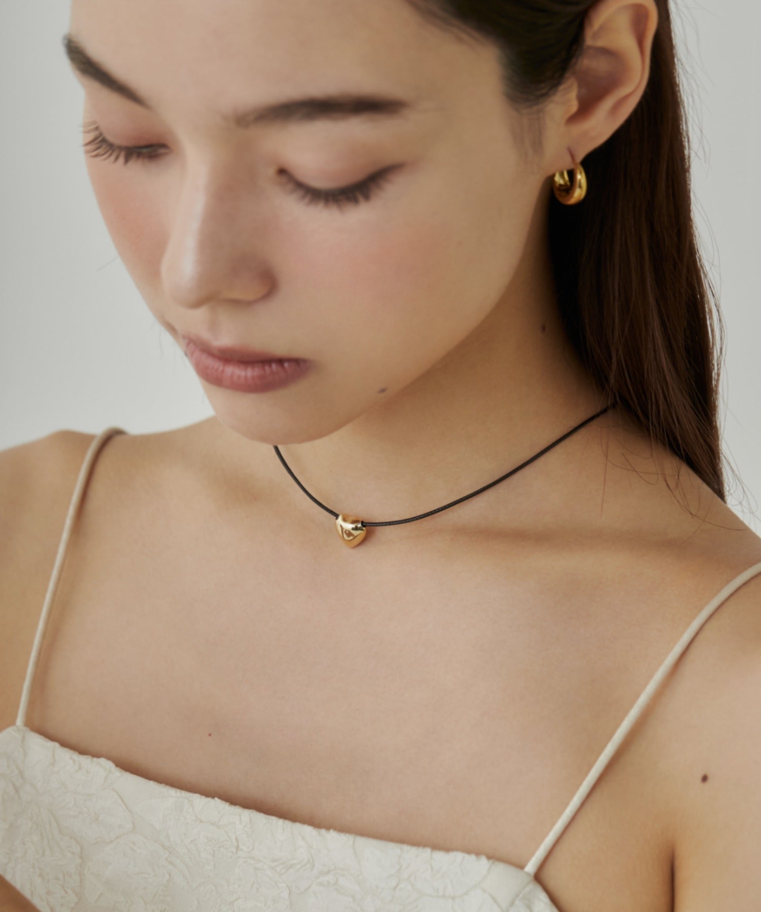 ciite' シーテ ネックレス メタルハートトップ コードチョーカー / ネックレス