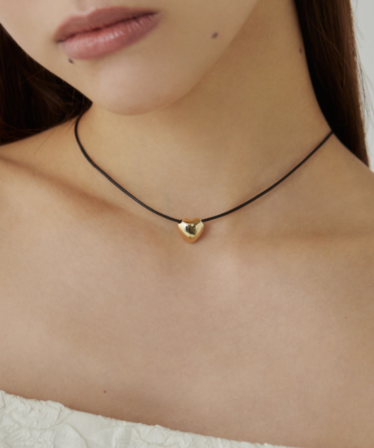 ciite' シーテ ネックレス メタルハートトップ コードチョーカー / ネックレス