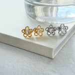 ciite' シーテ ピアス（両耳用） 【 金属アレルギー対応 】ミニフラワービジューピアス サージカルステンレス（両耳用）