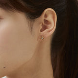 ciite' シーテ ピアス（両耳用） 【 金属アレルギー対応 】ミニフラワービジューピアス サージカルステンレス（両耳用）