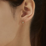 ciite' シーテ ピアス（両耳用） 【 金属アレルギー対応 】ミニフラワービジューピアス サージカルステンレス（両耳用）