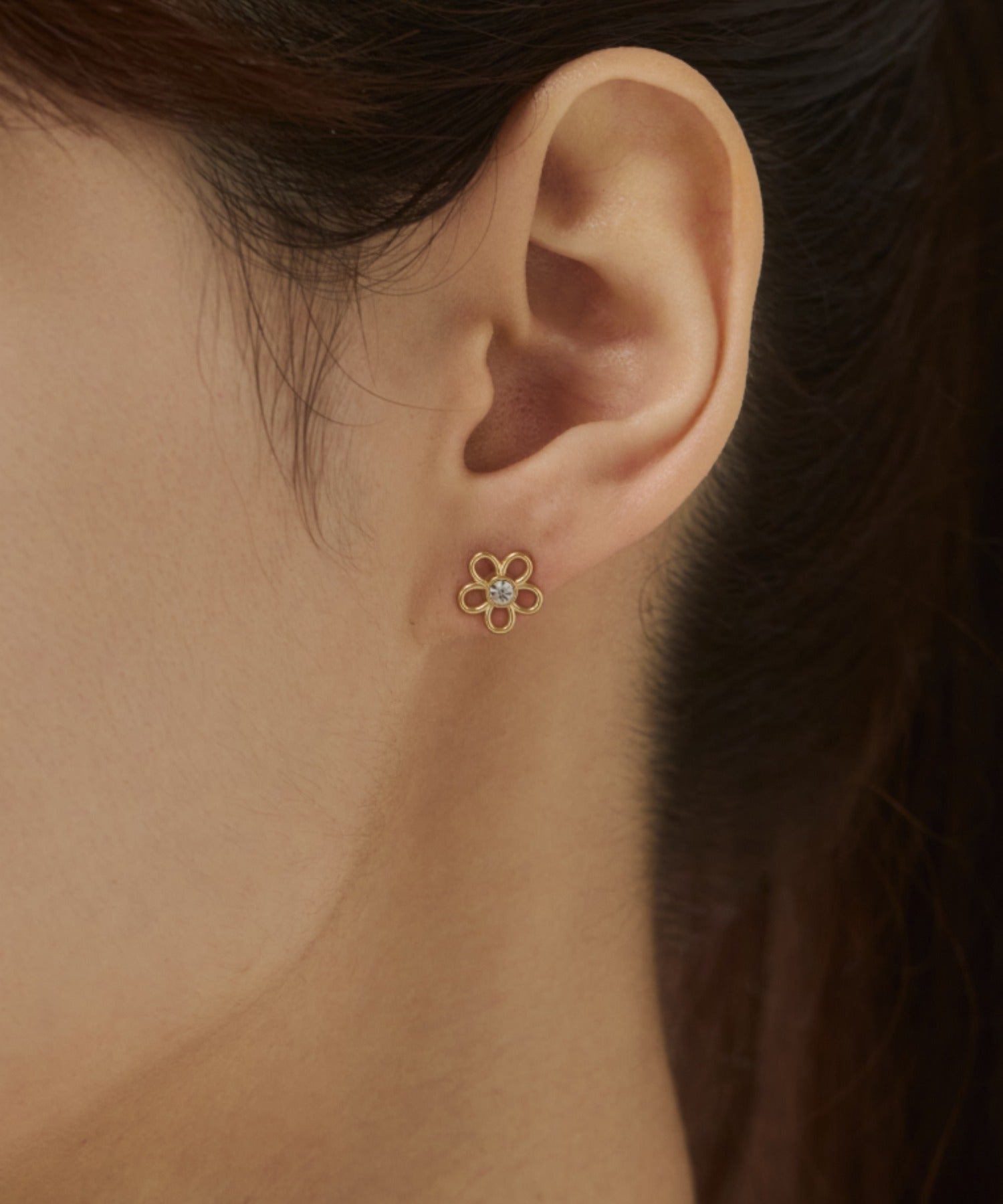 ciite' シーテ ピアス（両耳用） 【 金属アレルギー対応 】ミニフラワービジューピアス サージカルステンレス（両耳用）