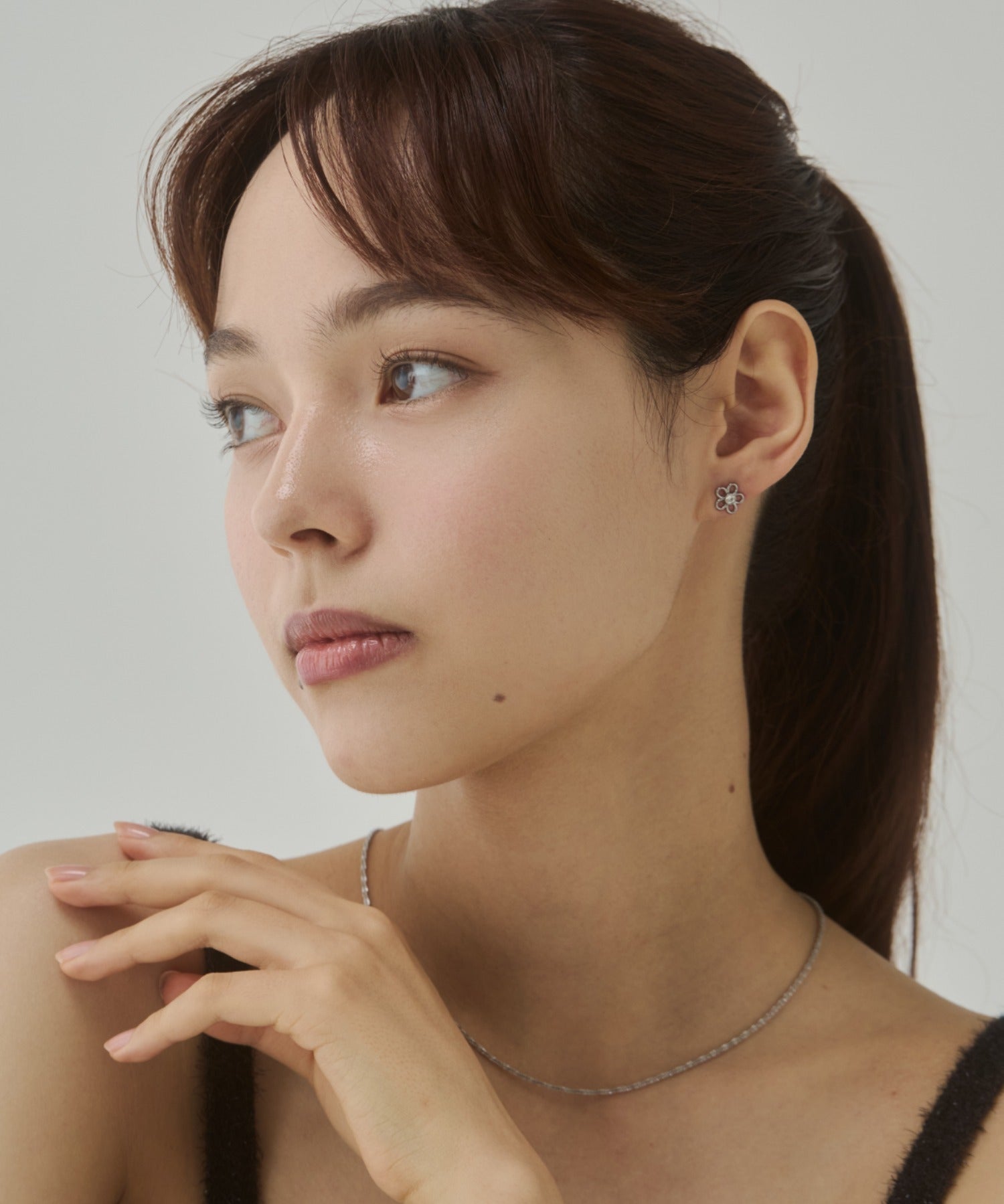 ciite' シーテ ピアス（両耳用） 【 金属アレルギー対応 】ミニフラワービジューピアス サージカルステンレス（両耳用）