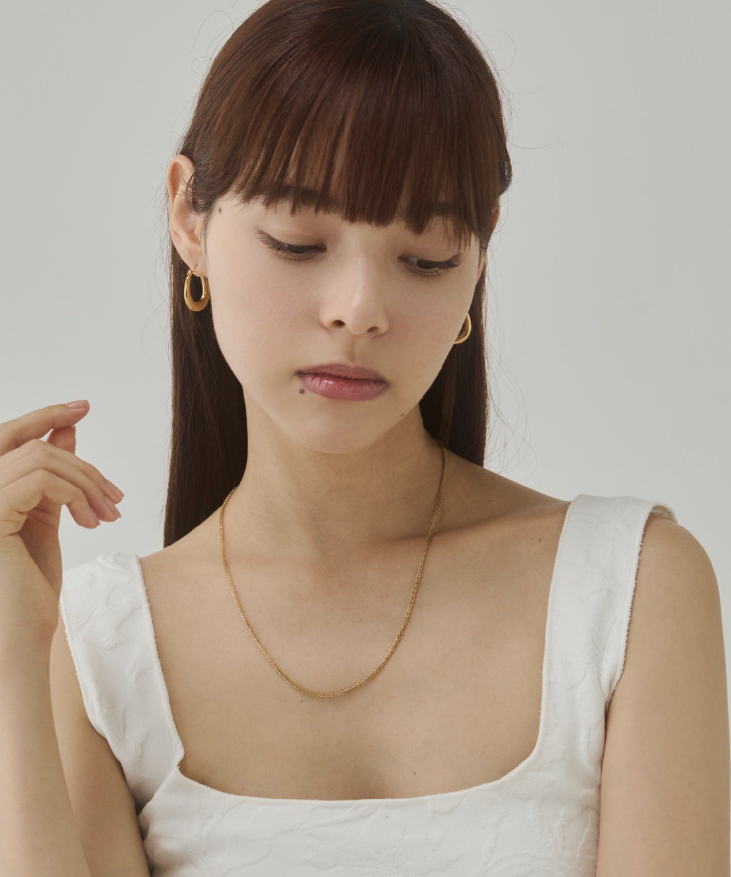 ciite' シーテ ネックレス 【 金属アレルギー対応 】グリッターチェーンネックレス サージカルステンレス