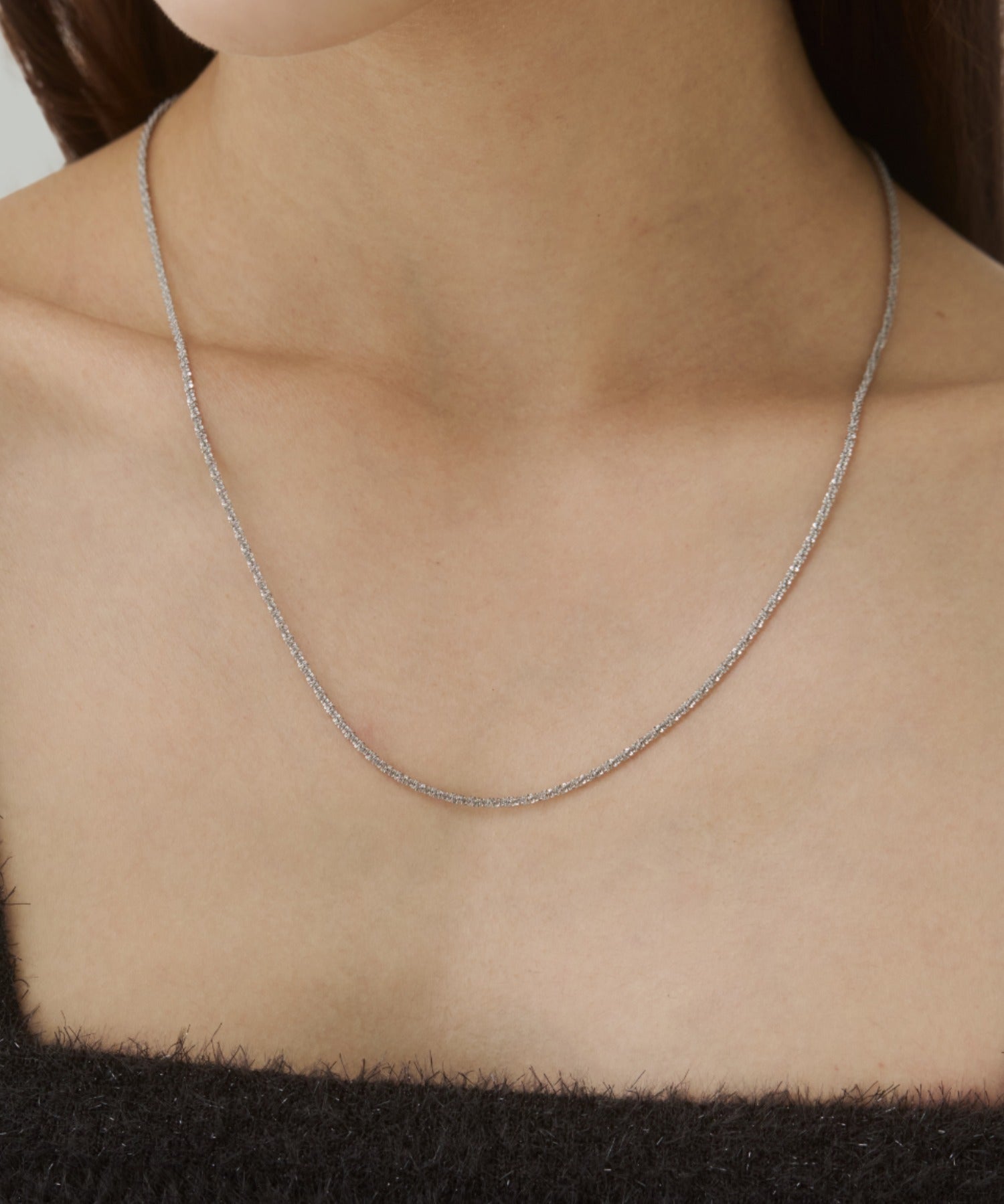 ciite' シーテ ネックレス 【 金属アレルギー対応 】グリッターチェーンネックレス サージカルステンレス