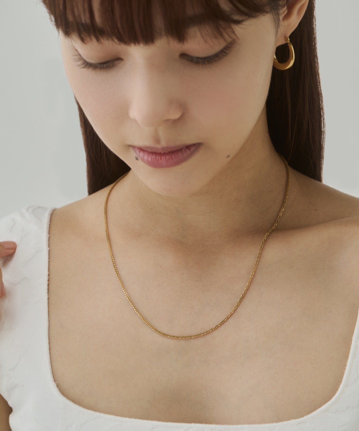 ciite' シーテ ネックレス 【 金属アレルギー対応 】グリッターチェーンネックレス サージカルステンレス