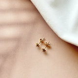 ciite' シーテ ピアス（両耳用） 【 金属アレルギー対応 】デイジーフラワー ミニピアス サージカルステンレス（両耳用）