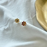 ciite' シーテ ピアス（両耳用） 【 金属アレルギー対応 】デイジーフラワー ミニピアス サージカルステンレス（両耳用）