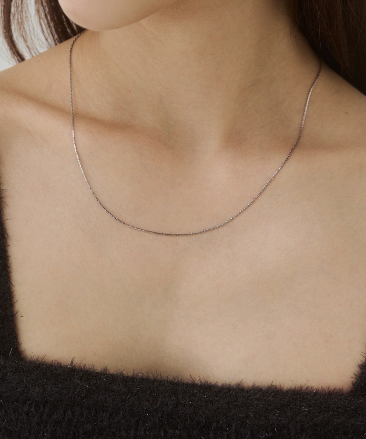 ciite' シーテ ネックレス 【 金属アレルギー対応 】ナローチェーンネックレス サージカルステンレス