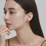 ciite' シーテ ピアス（両耳用） 立体デザインピアス イヤーカフ風 (両耳用)