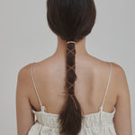 ciite' シーテ ヘアアクセサリー グルグルヘアフックスエードリボン