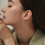 ciite' シーテ ピアス（両耳用） ドロップフープピアス / drop hoop pierce (両耳用)