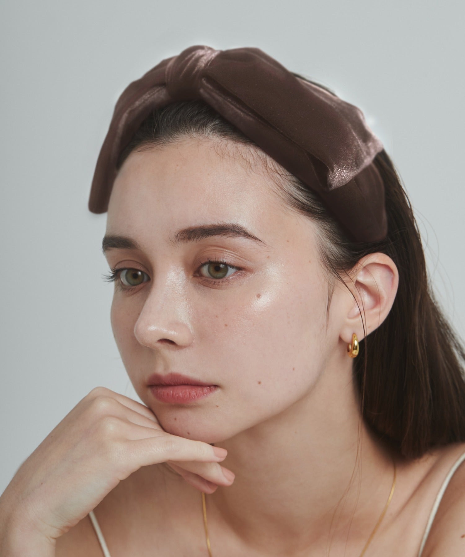 ciite' シーテ ヘアアクセサリー フレンチベロア カチューシャ ベージュ FREE