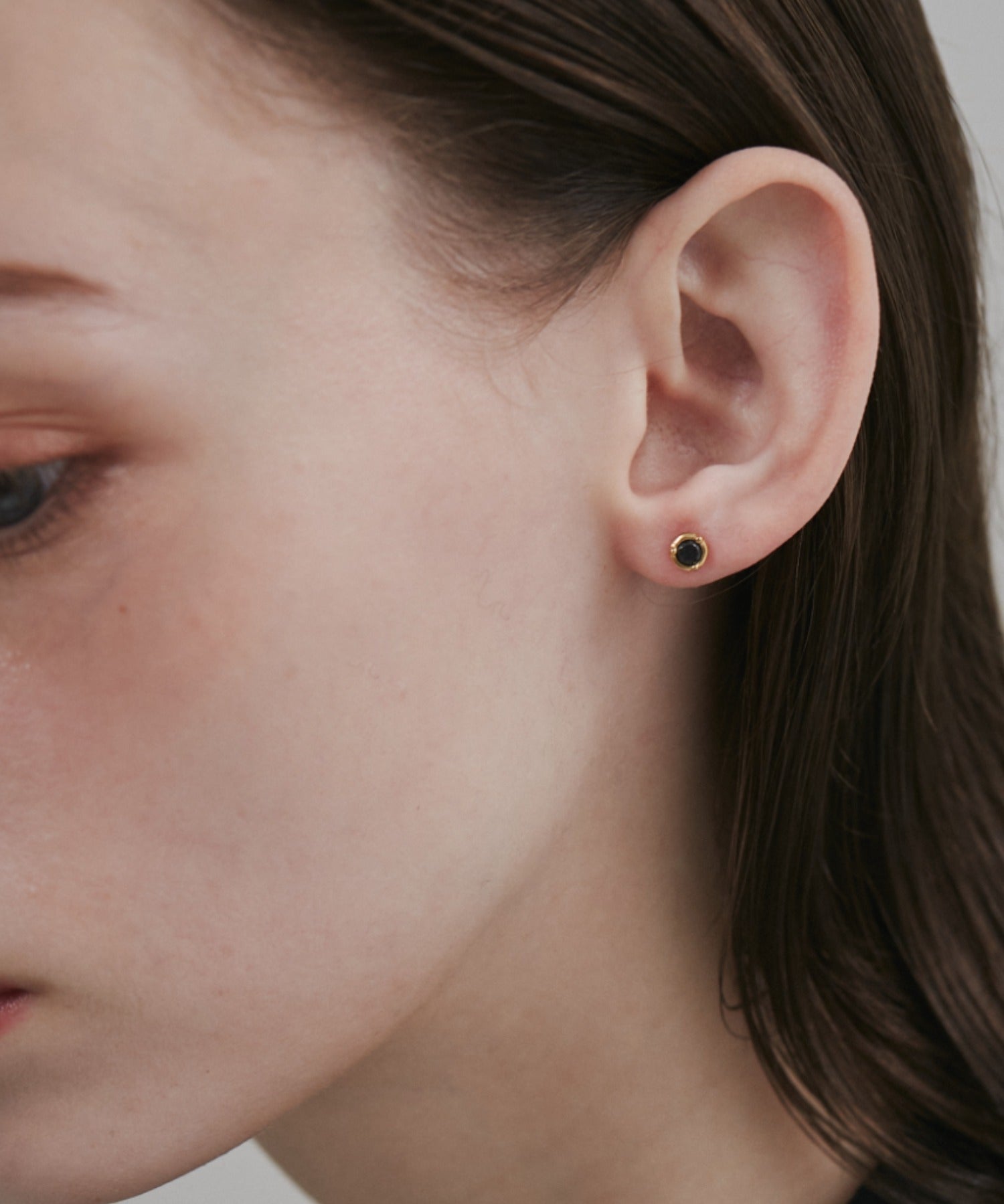 ciite' シーテ ピアス（両耳用） 【 金属アレルギー対応 】 シンプルカラービジュー ピアス サージカルステンレス (両耳用) ブラック FREE