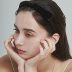 ciite' シーテ ヘアアクセサリー シルキーベロア カチューシャ ブラック FREE